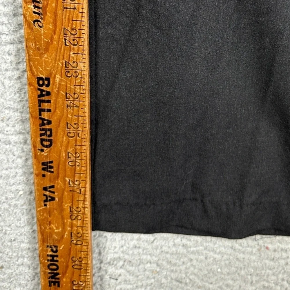 St. John Wool Pants Women 10 Black Wide Leg Dress Flat Front Pockets Made In USA